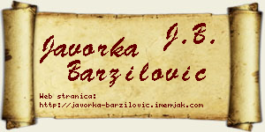 Javorka Barzilović vizit kartica